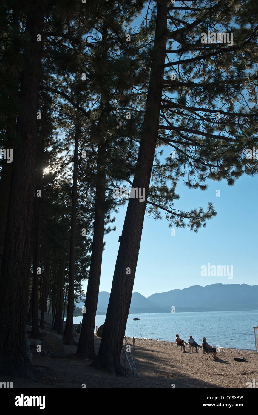 Beach at Timber Cove beach. South Lake Tahoe, El Dorado County, Sierra