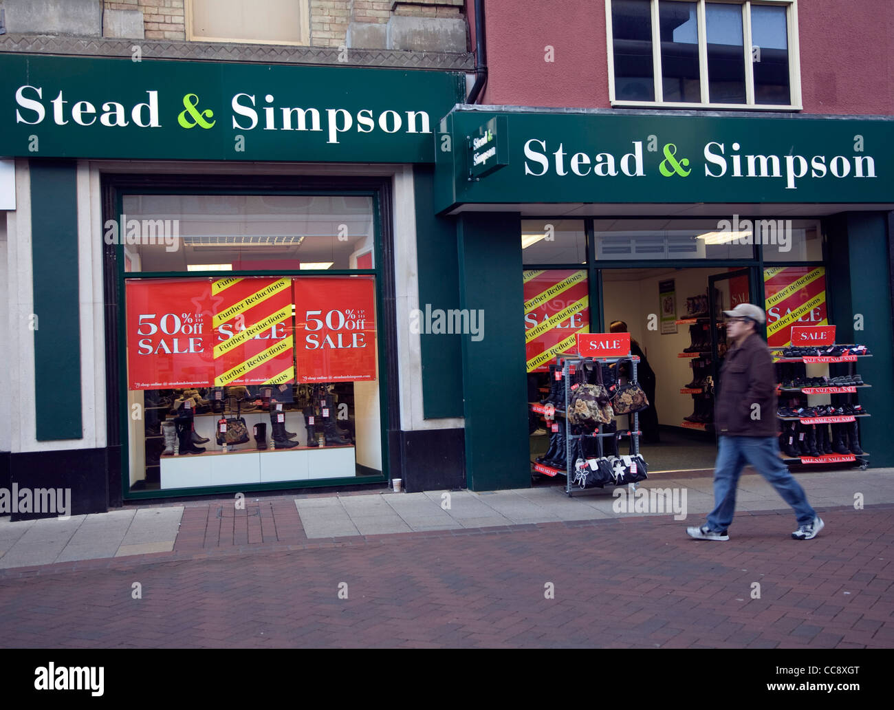 Stead and Simpson shop January sale Stock Photo