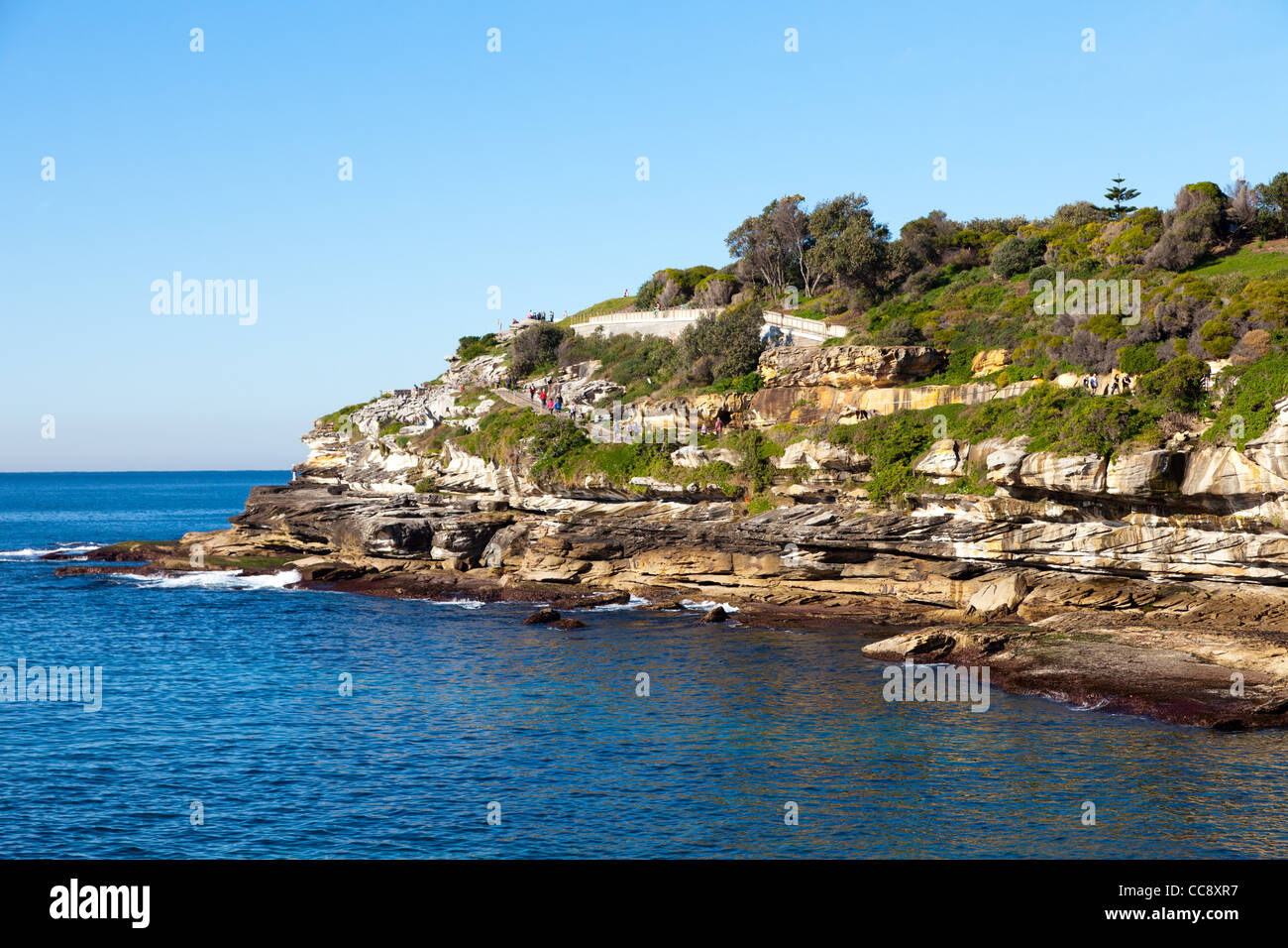 Coastline between Bondi and Tamarama Sydney Stock Photo