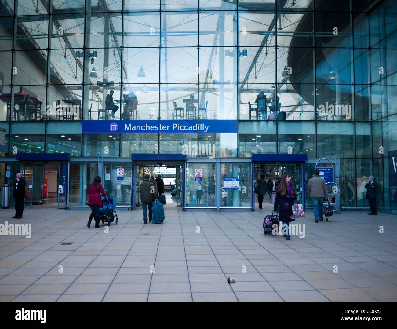 Manchester Piccadilly rail station entrance Stock Photo