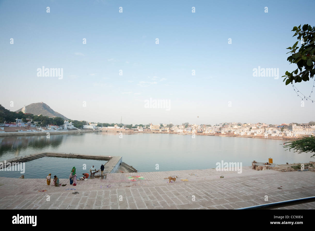 Kota Ghat, early morning - Pushkar, Rajasthan, India Stock Photo