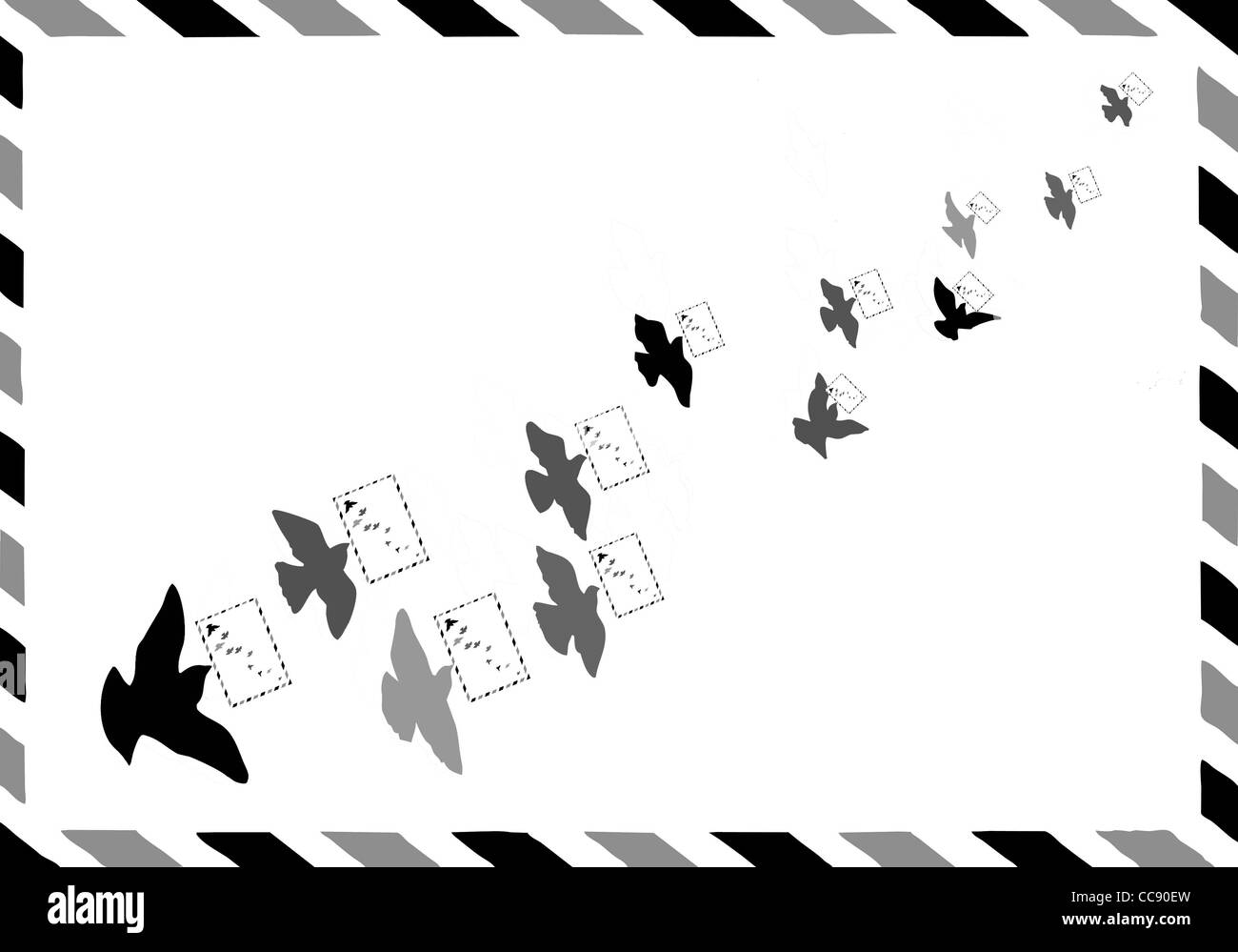 drawing of the paper envelope Stock Photo Alamy