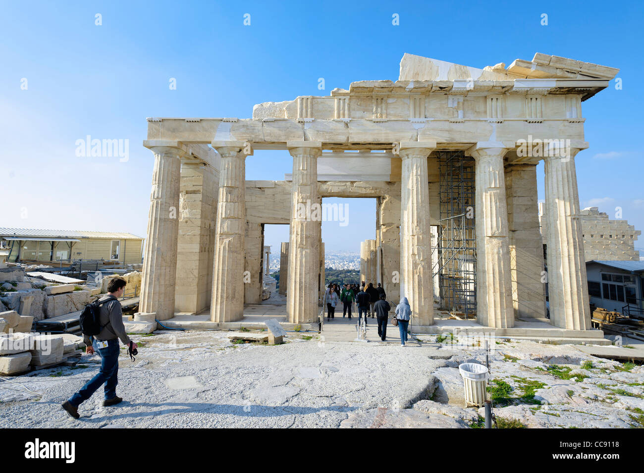 Propylaea, Acropolis, Athens, Greece, Europe Stock Photo