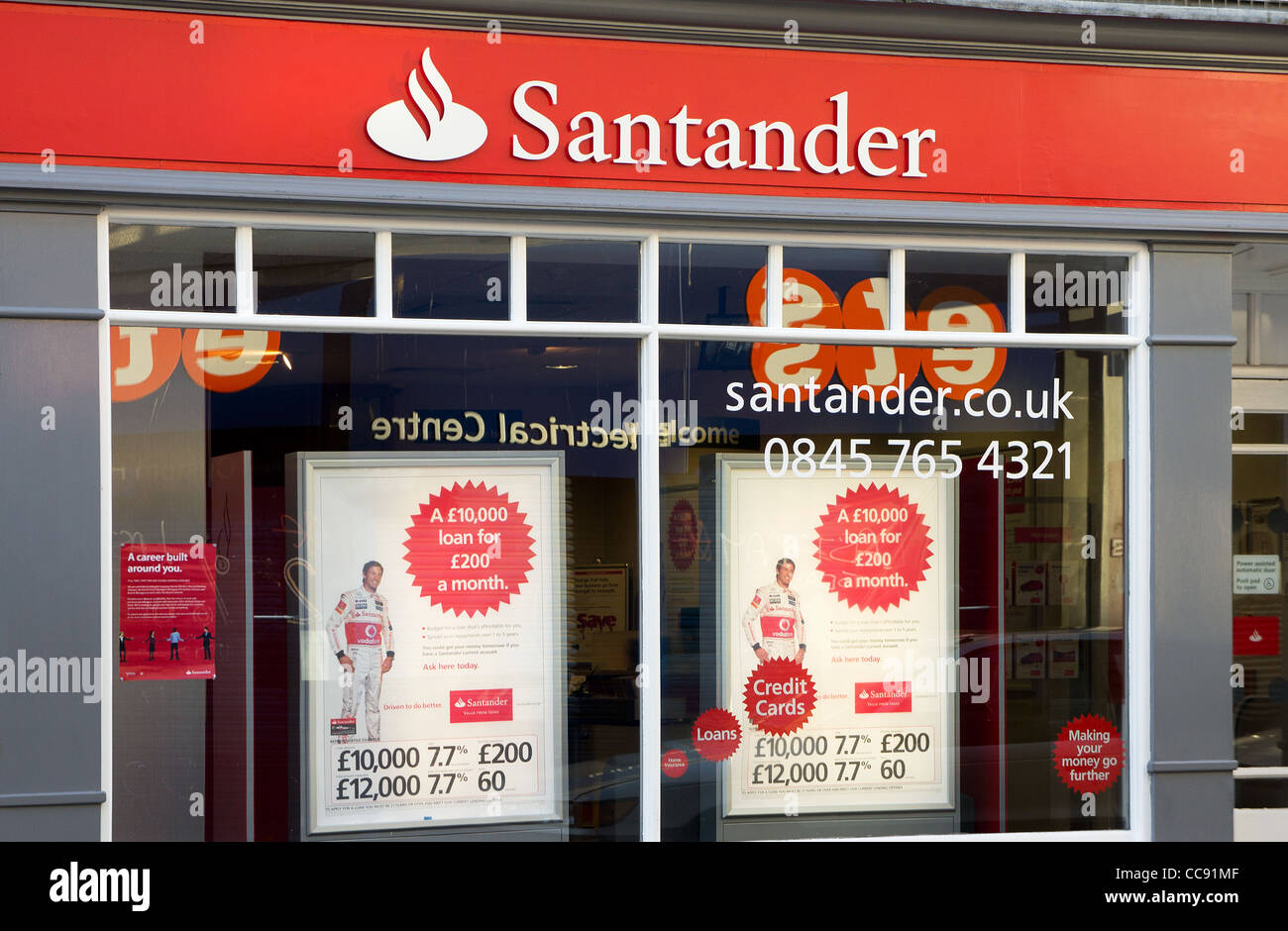 A Santander Bank in  UK Stock Photo