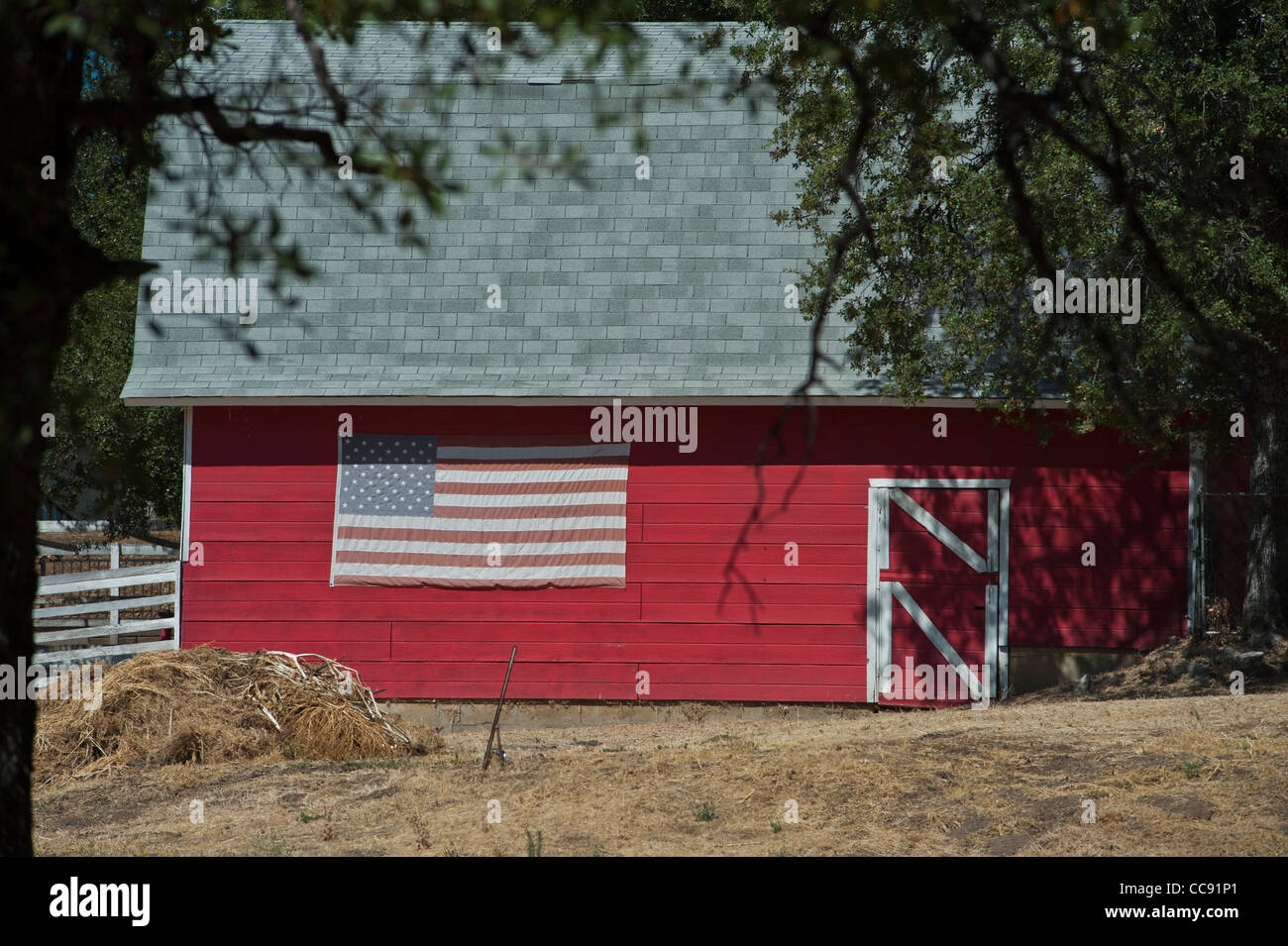 Farmhouse near Sutters mill at Marshall Gold Discovery Site Coloma California Stock Photo