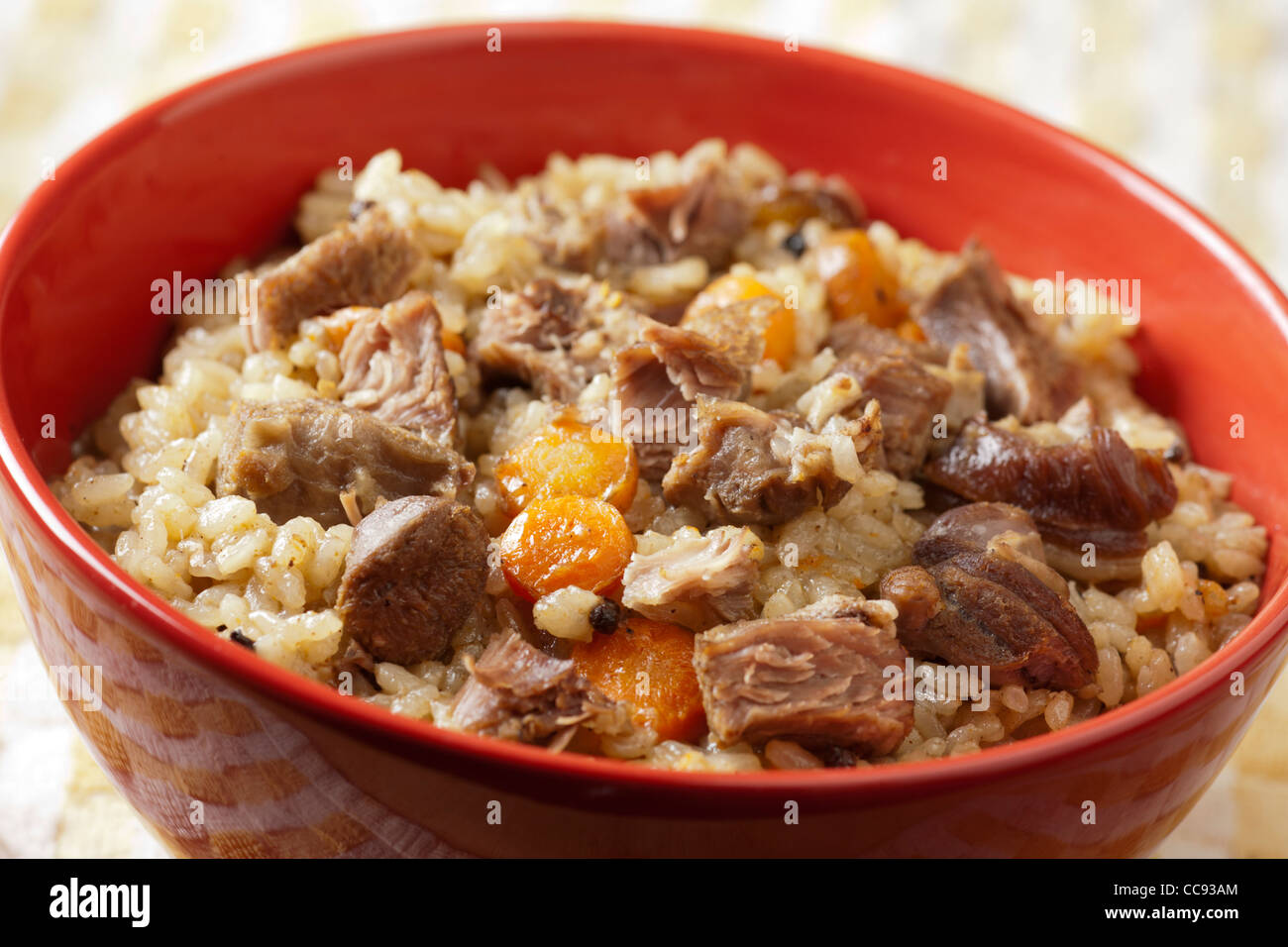 Uighur Rice and Lamb pilaf Stock Photo
