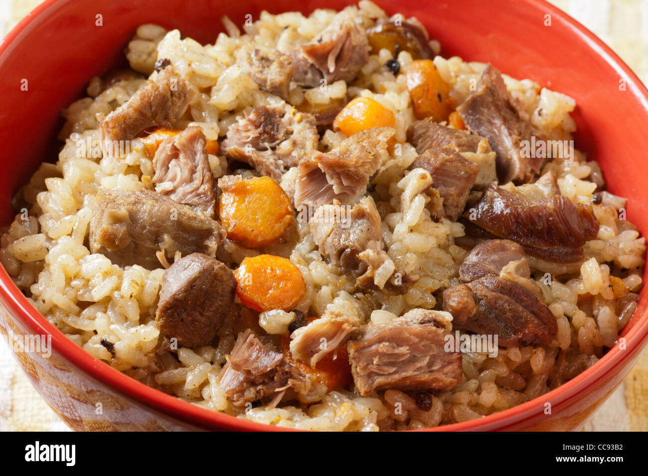 Uighur Rice and Lamb pilaf Stock Photo