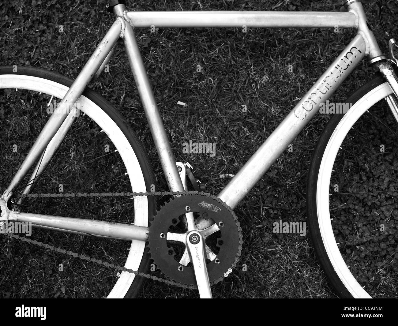 Fixed gear bicycle, McCarren Park, Brooklyn, New York Stock Photo