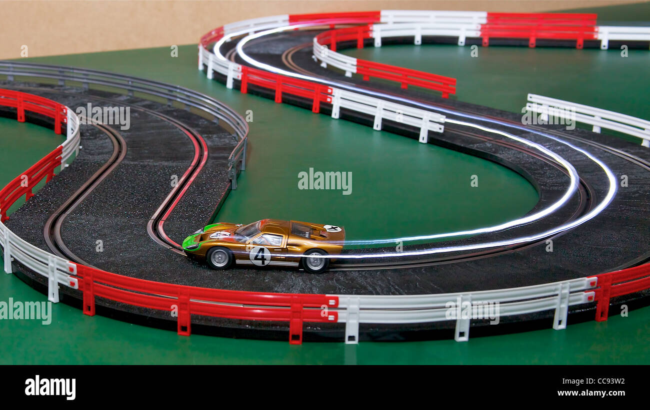 Slot car race Stock Photo Alamy