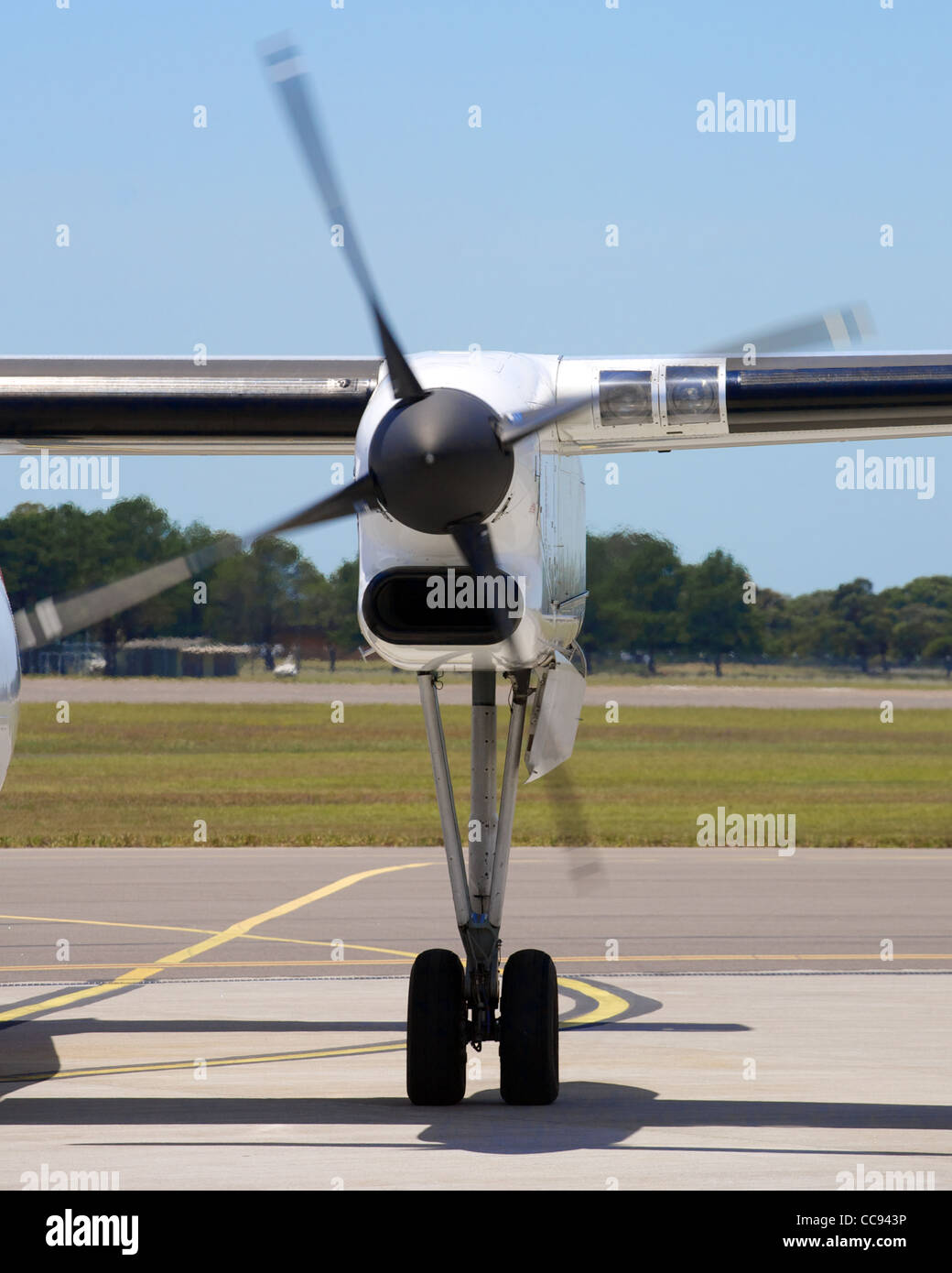 propeller of bombadier Dash 8 Stock Photo