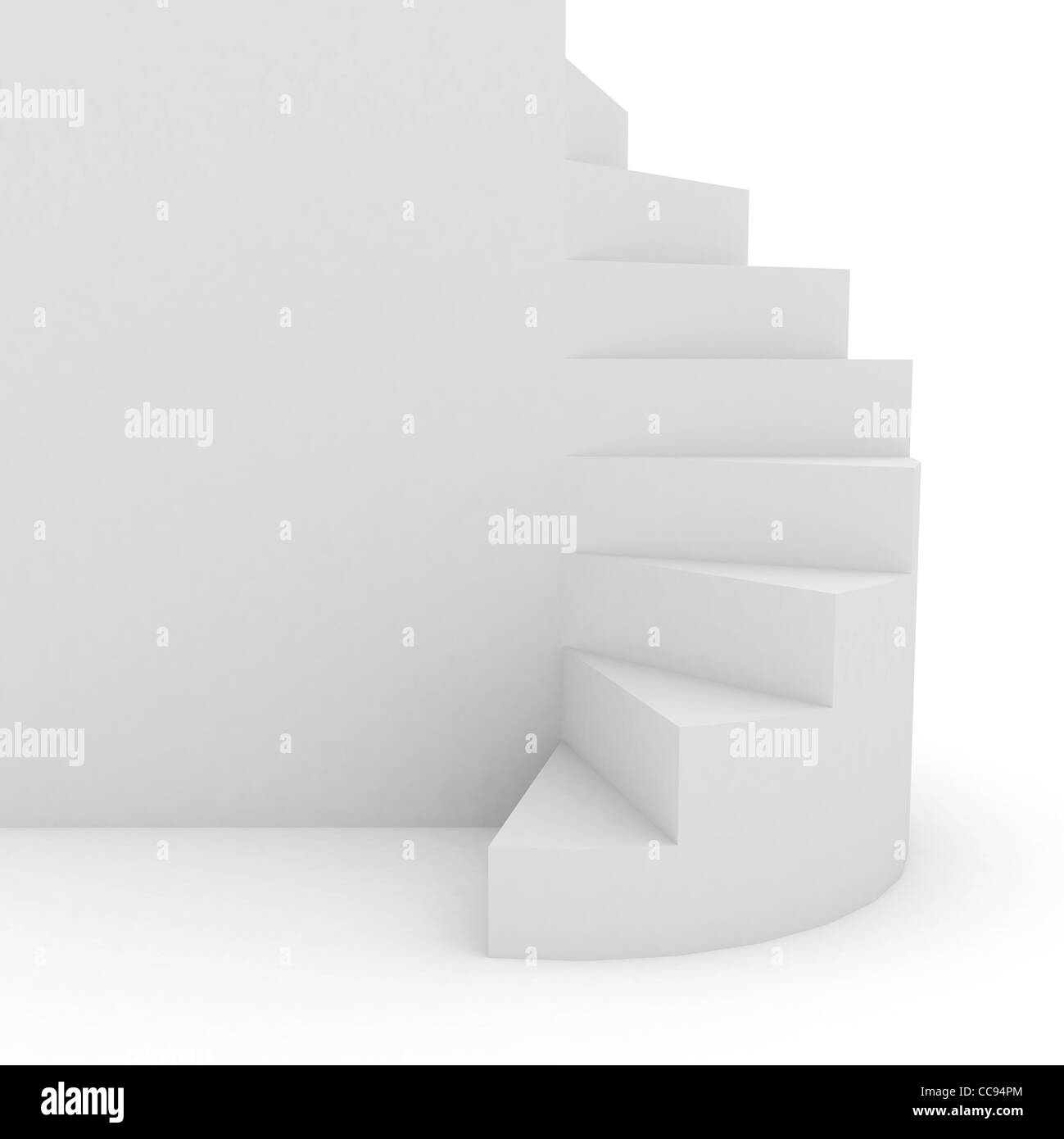 White stair over background. computer generated image Stock Photo