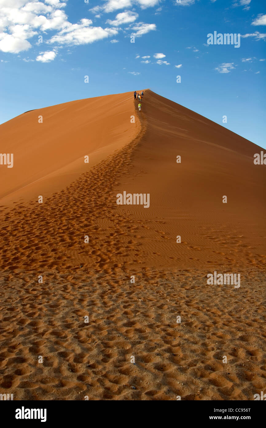 Tourists climbing Dune 45, Namibia Stock Photo - Alamy