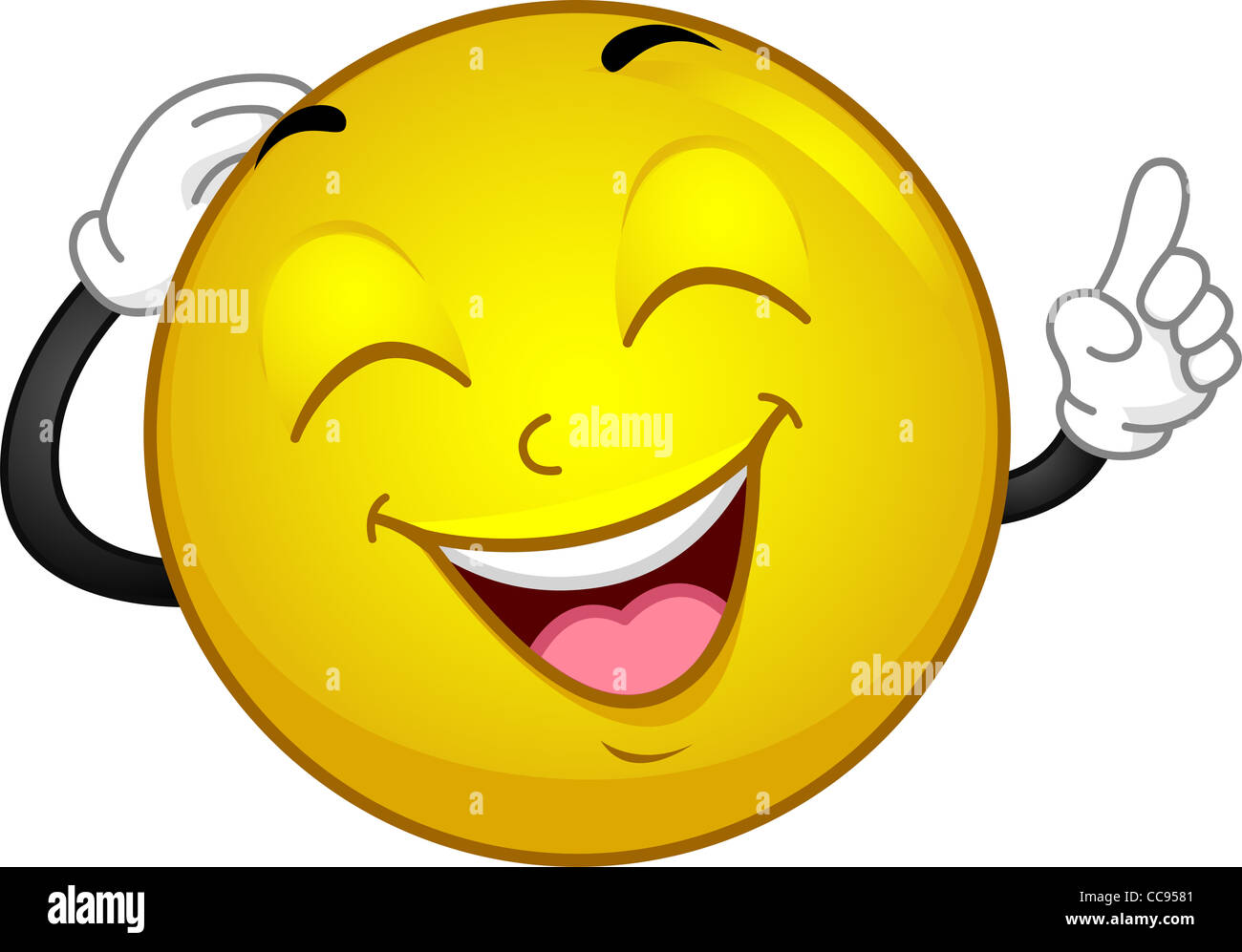Illustration of a Laughing Smiley Stock Photo - Alamy