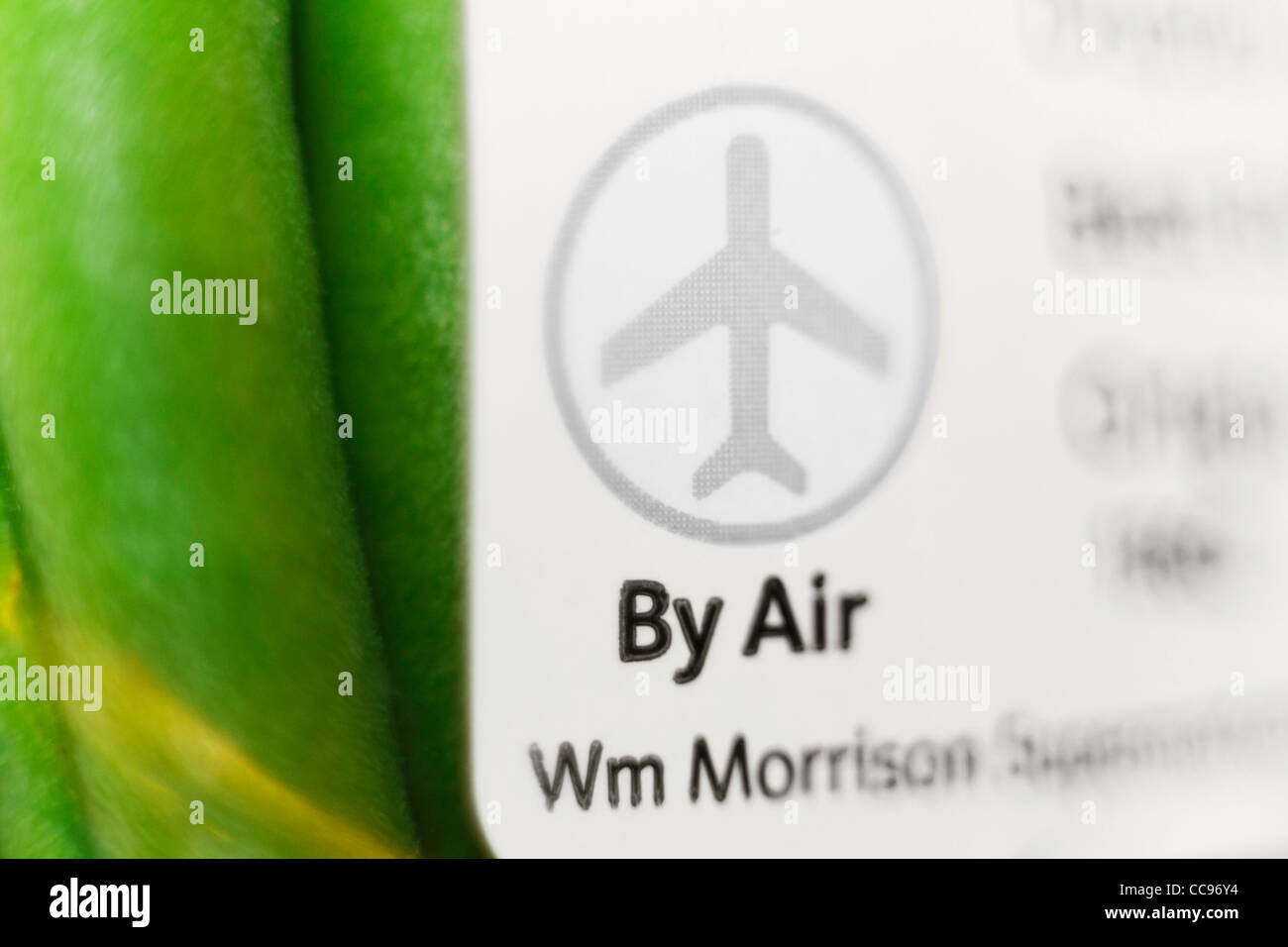 By Air logo on vegetables packaging. Stock Photo