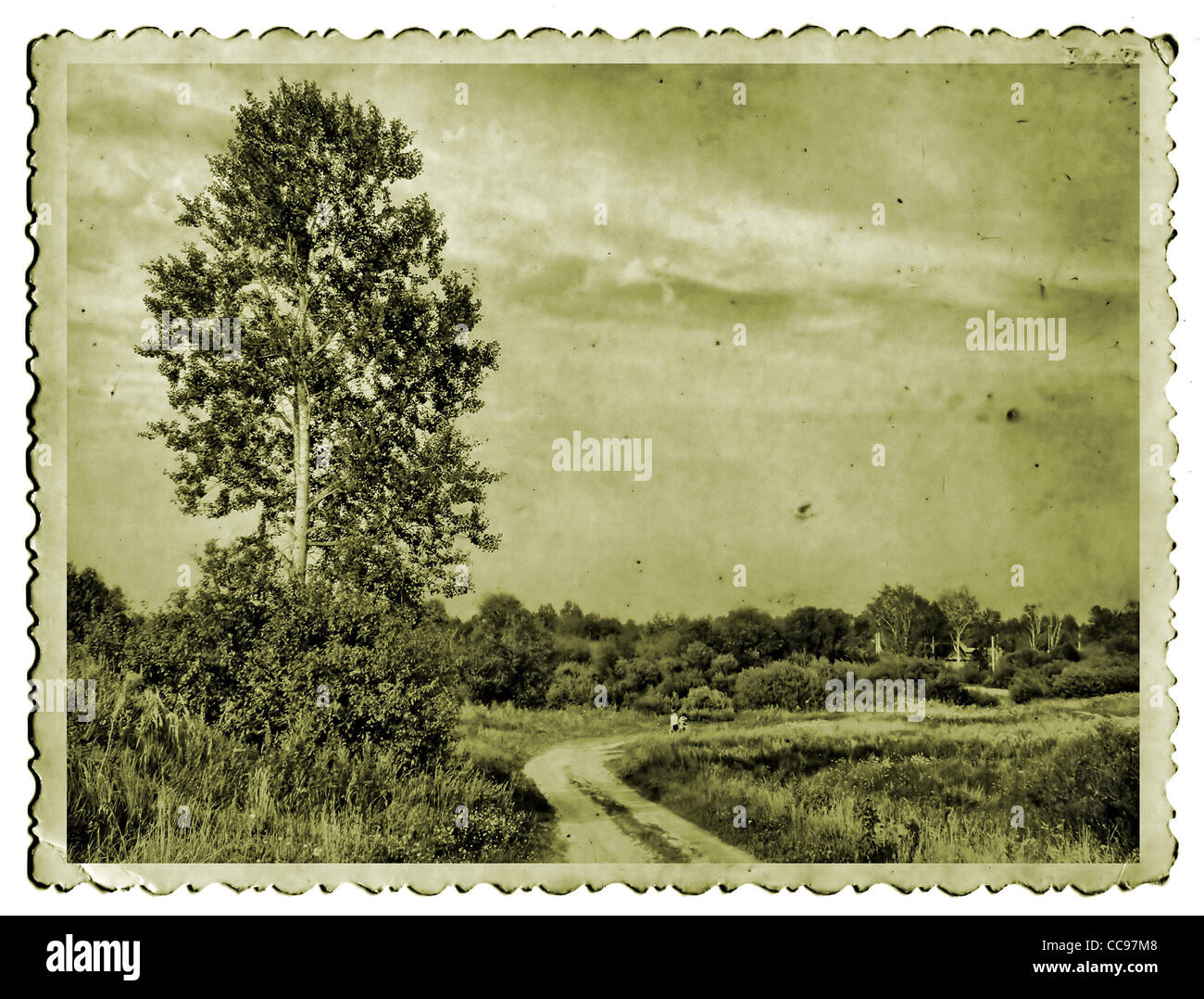 Vintage styled cloudy sky hi-res stock photography and images - Alamy