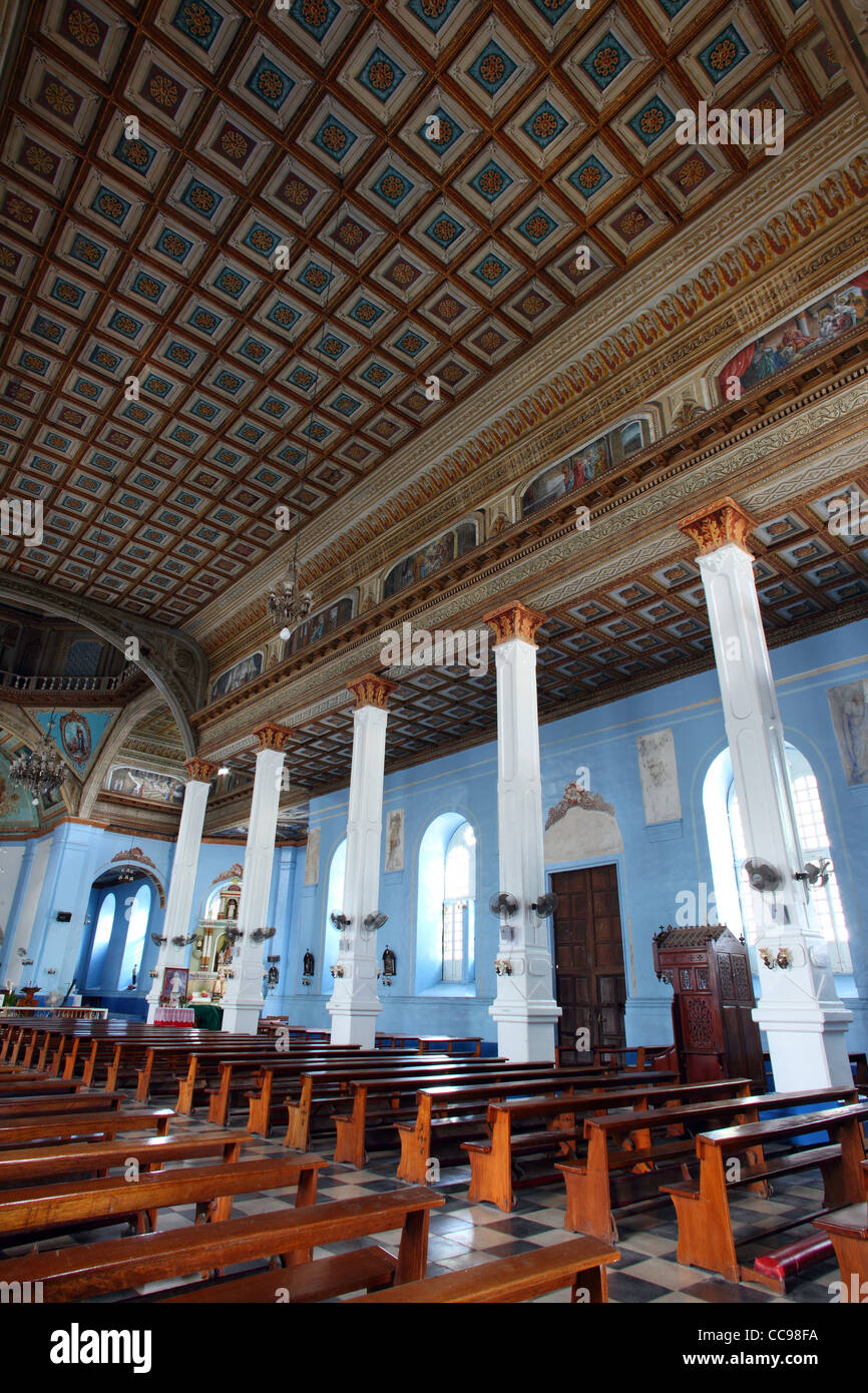 Interior of the Our Lady of the Assumption Shrine Parish. Poblacion Dauis, Bohol, Visayas,  Philippines, Southeast Asia, Asia Stock Photo