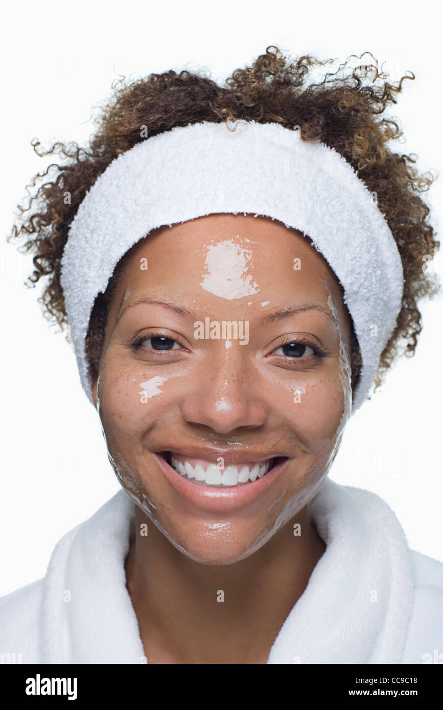 Facial treatment african woman hi-res stock photography and images - Alamy
