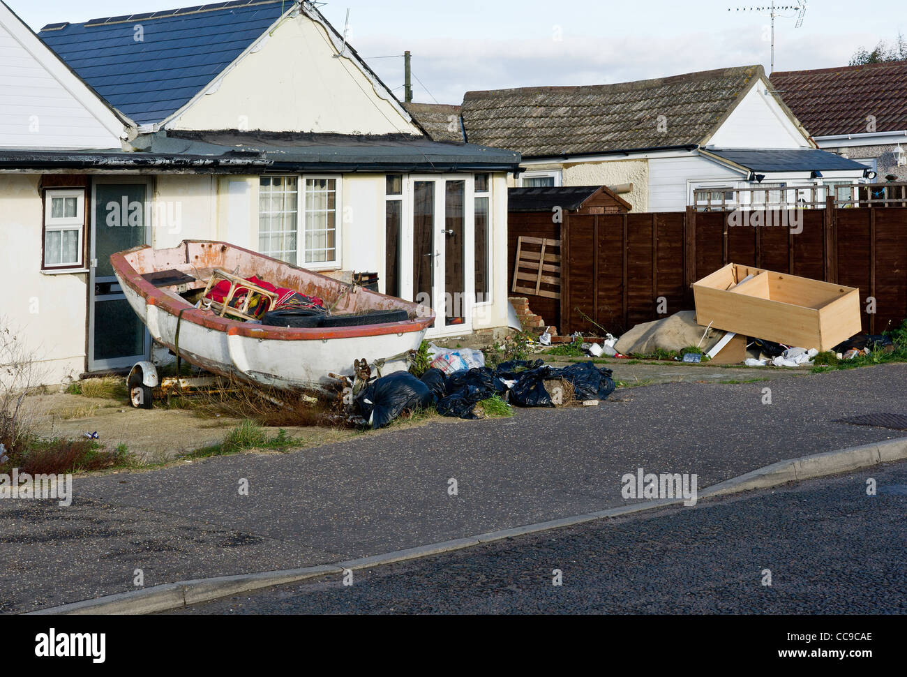 Houses at Jaywick in Essex Stock Photo Alamy