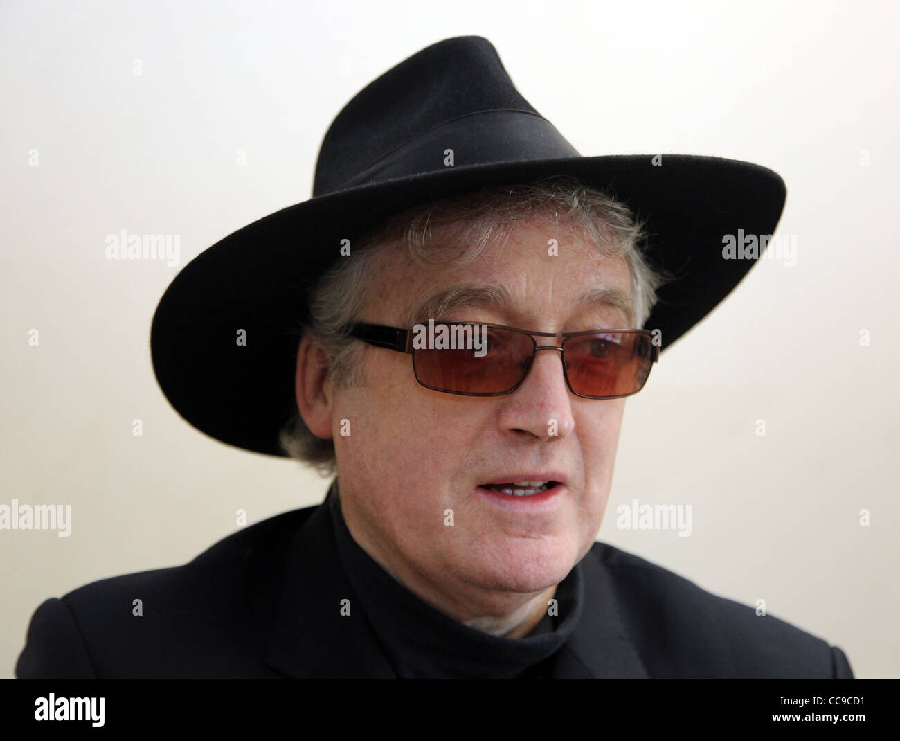 Male senior citizen in black hat Stock Photo