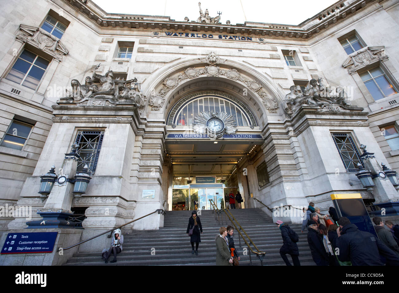 victory arch main entrance to London Waterloo train station England UK