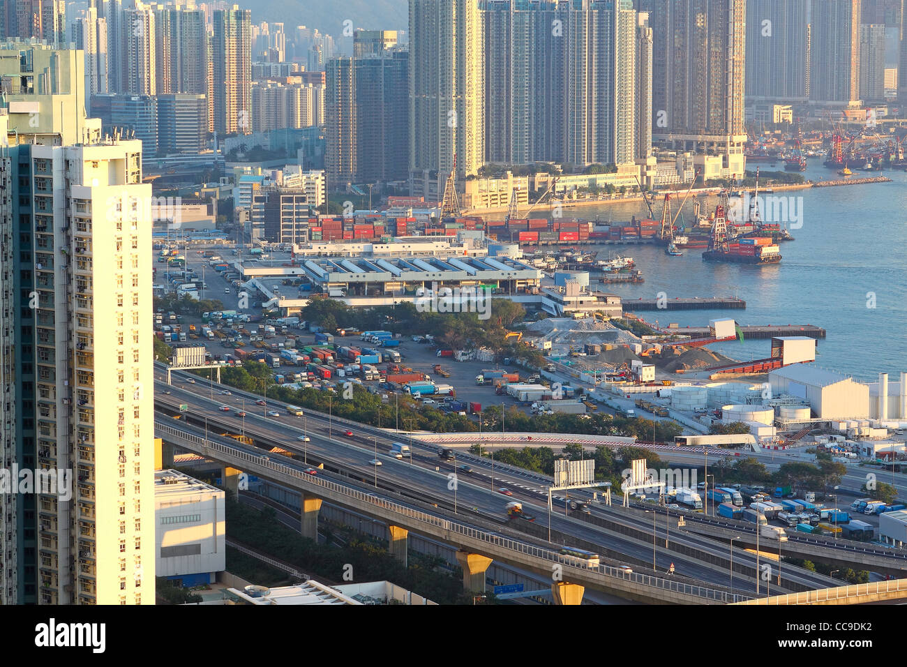 highway in city downtown at day Stock Photo - Alamy