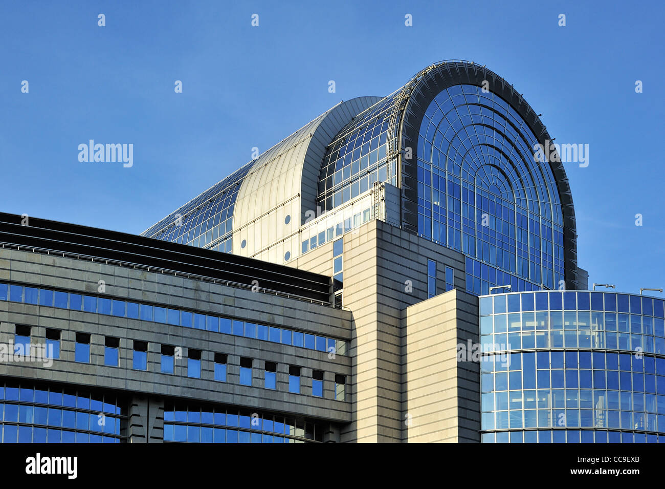 The European Parliament in the Leopold Quarter / Quartier Léopold in Brussels, Belgium Stock Photo