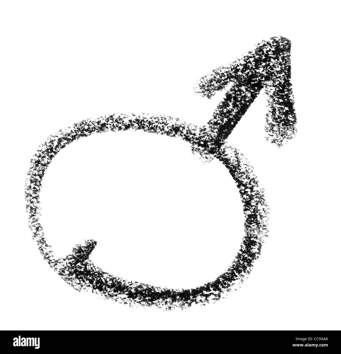 crayon painted male symbol in white back Stock Photo Alamy