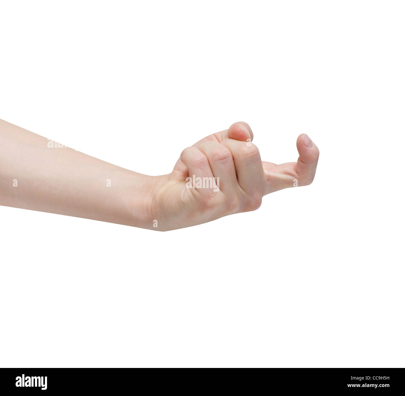 A hand luring you closer Stock Photo