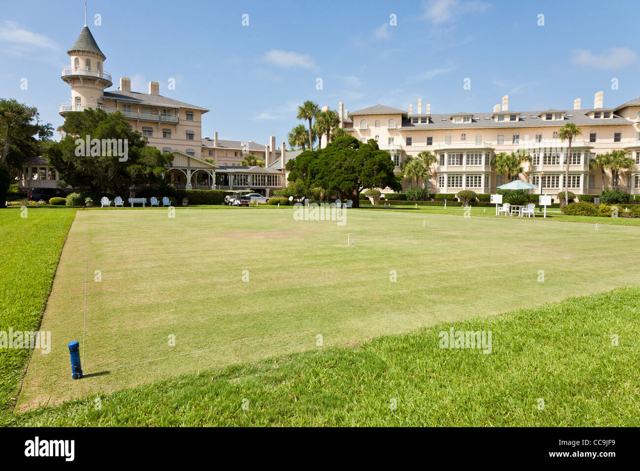 Croquet field in front of the Jekyll Island Clubhouse historic resort