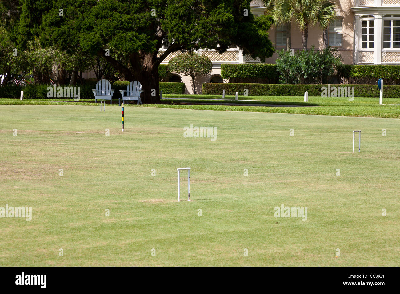 Croquet field in front of the Jekyll Island Clubhouse historic resort