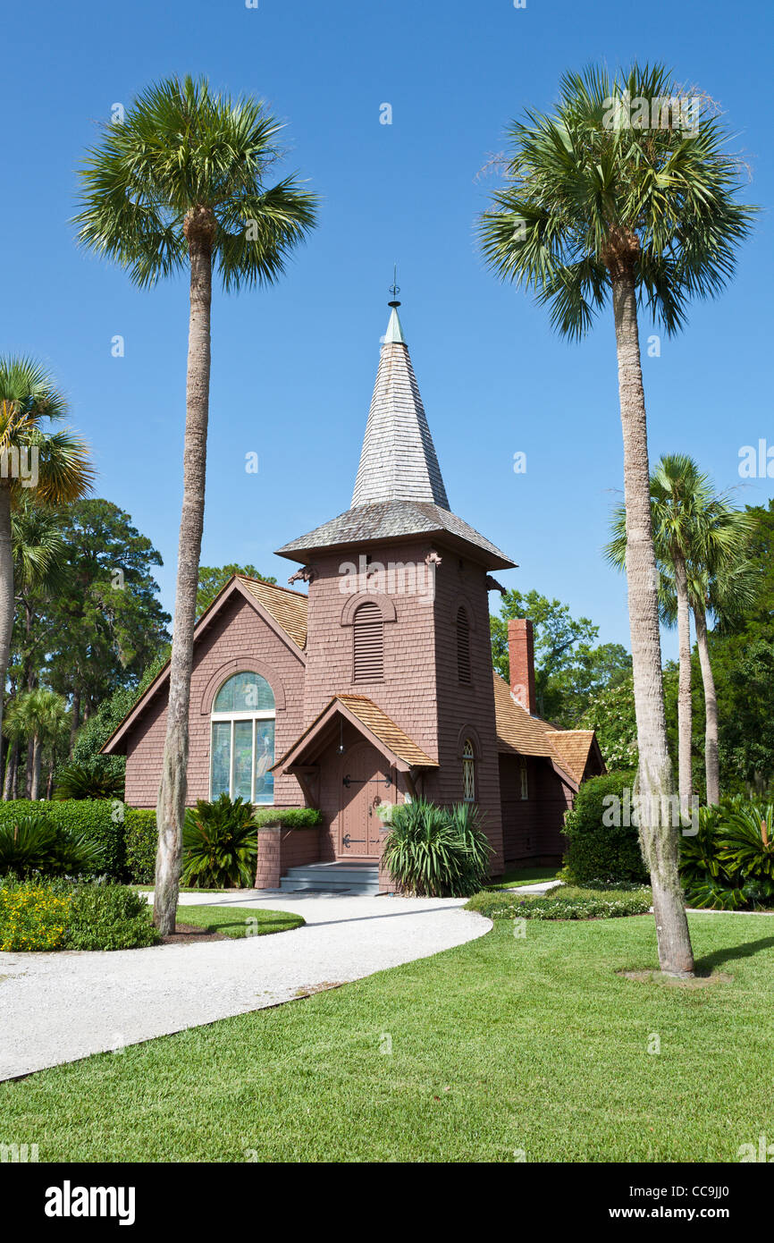 Faith Chapel non-denominational chapel at Jekyll Island, Georgia. Stock Photo