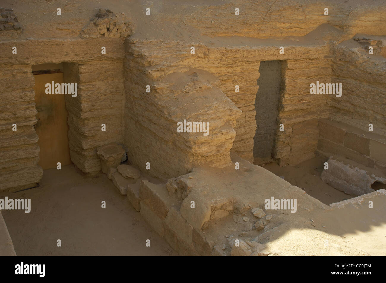 Mastaba of Irukaptah. 5th Dynasty. Old Kingdom. Gateway. Saqqara. Egypt. Stock Photo