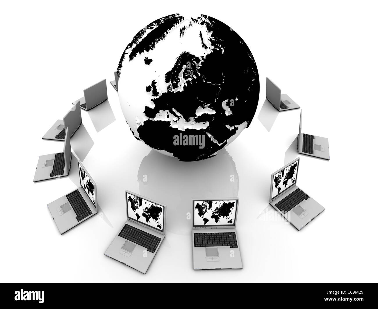 World Wide mobile communication Stock Photo