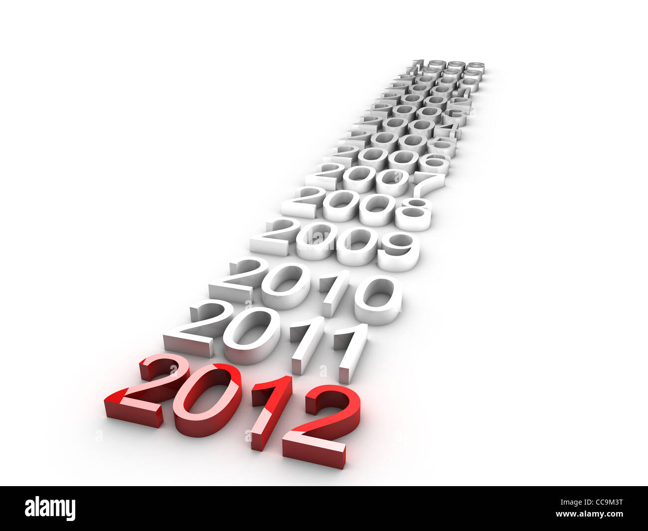 new year 2012 over white background Stock Photo