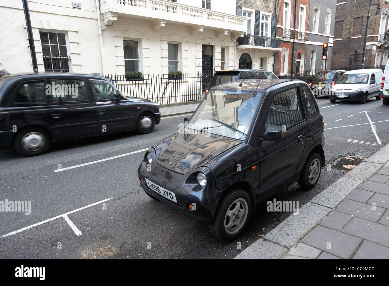 g-wiz electric car parked in mayfair London England UK United kingdom Stock Photo