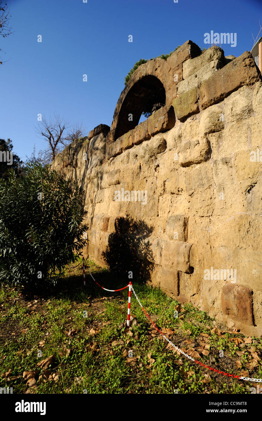 Italy, Rome, Servian Walls, ancient roman wall Stock Photo