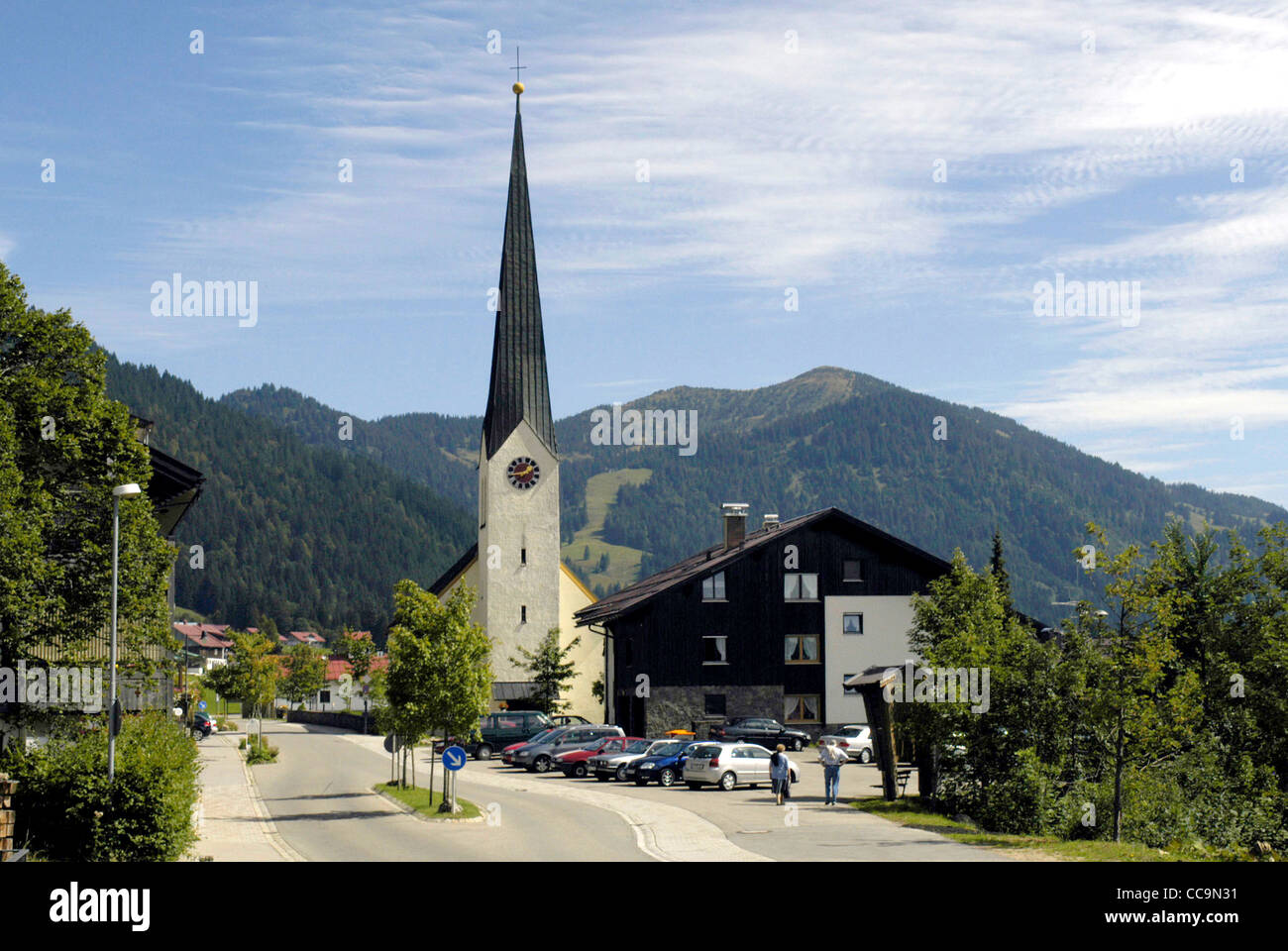 Mountain village of Balderschwang near Sonthofen in the Allgaeu. Stock Photo