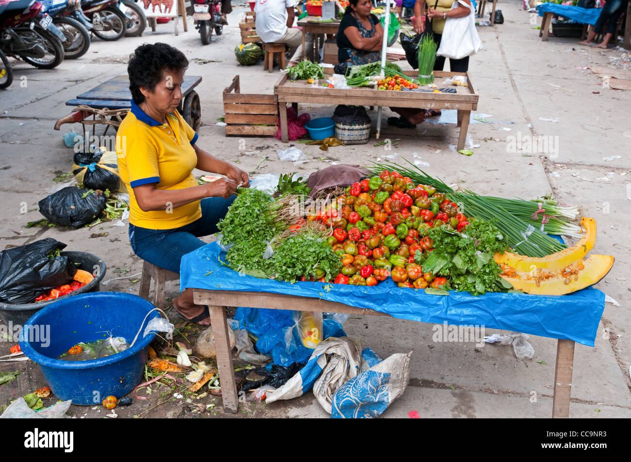 Iquitos, Peru. Belen open-air market. Stock Photo