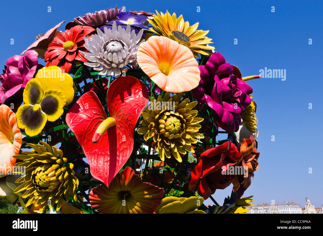 flower-sculpture-in-antonin-poncet-square-lyon-france-unesco-world