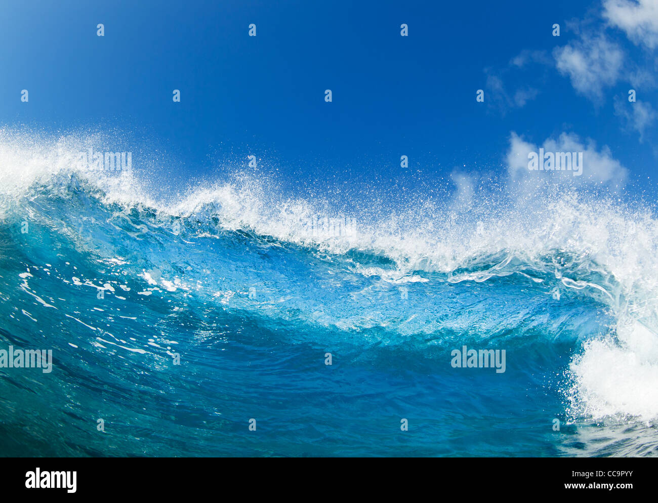 Blue Ocean Wave, View from in the Water Stock Photo - Alamy