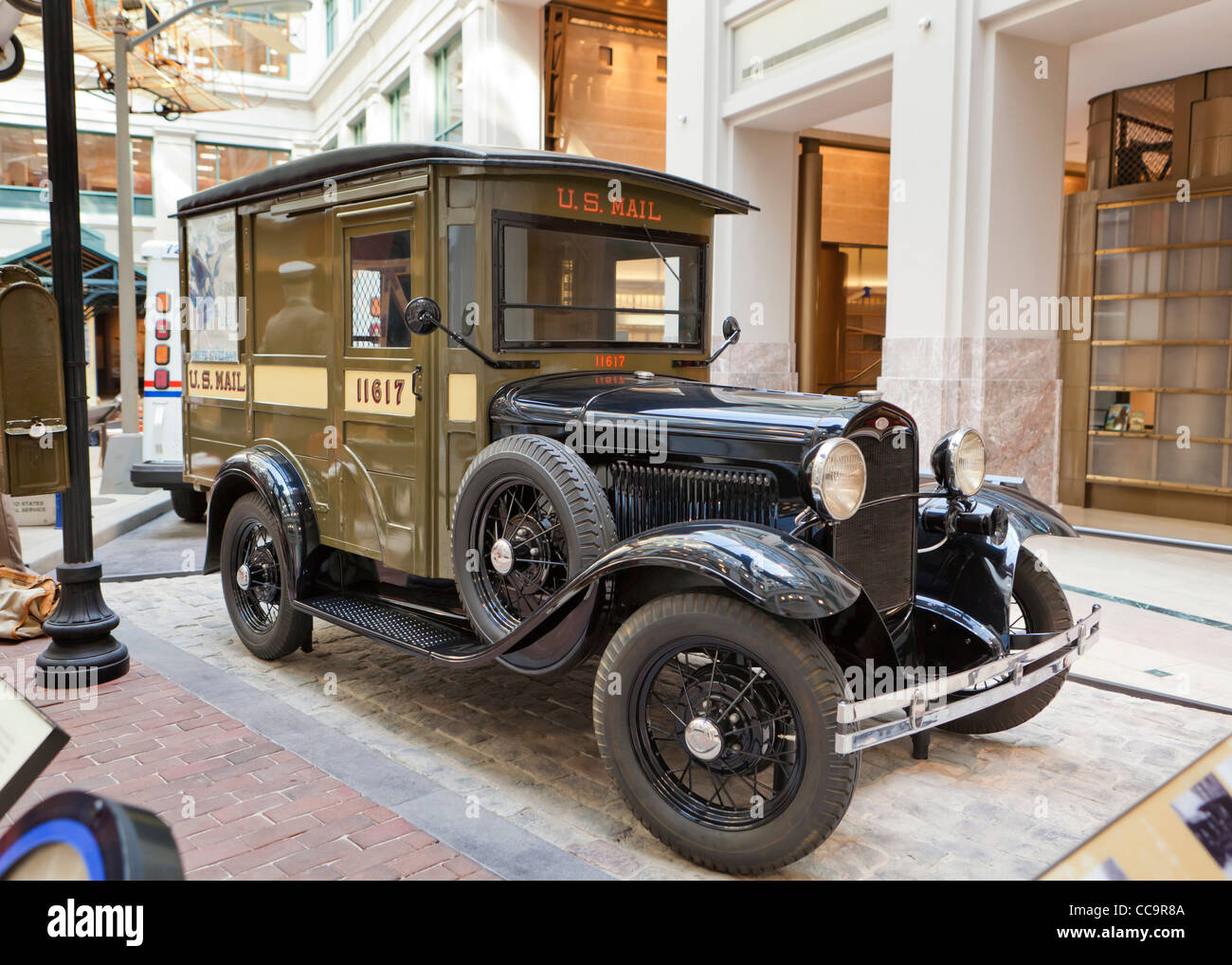 Antique mail carrier truck Stock Photo Alamy