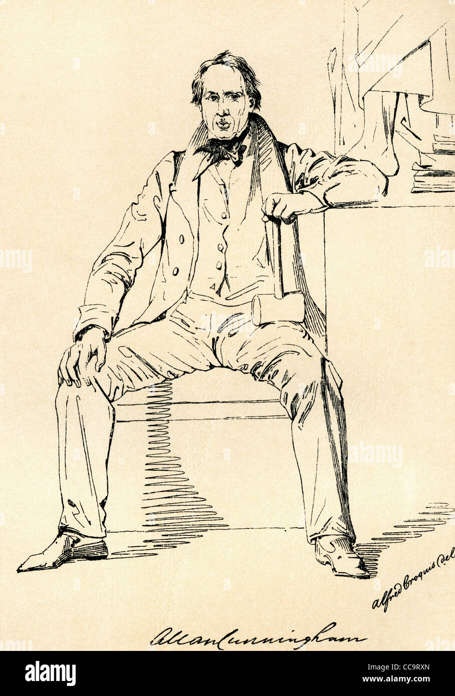 Allan Cunningham, 1784 – 1842. Scottish poet and author. Stock Photo
