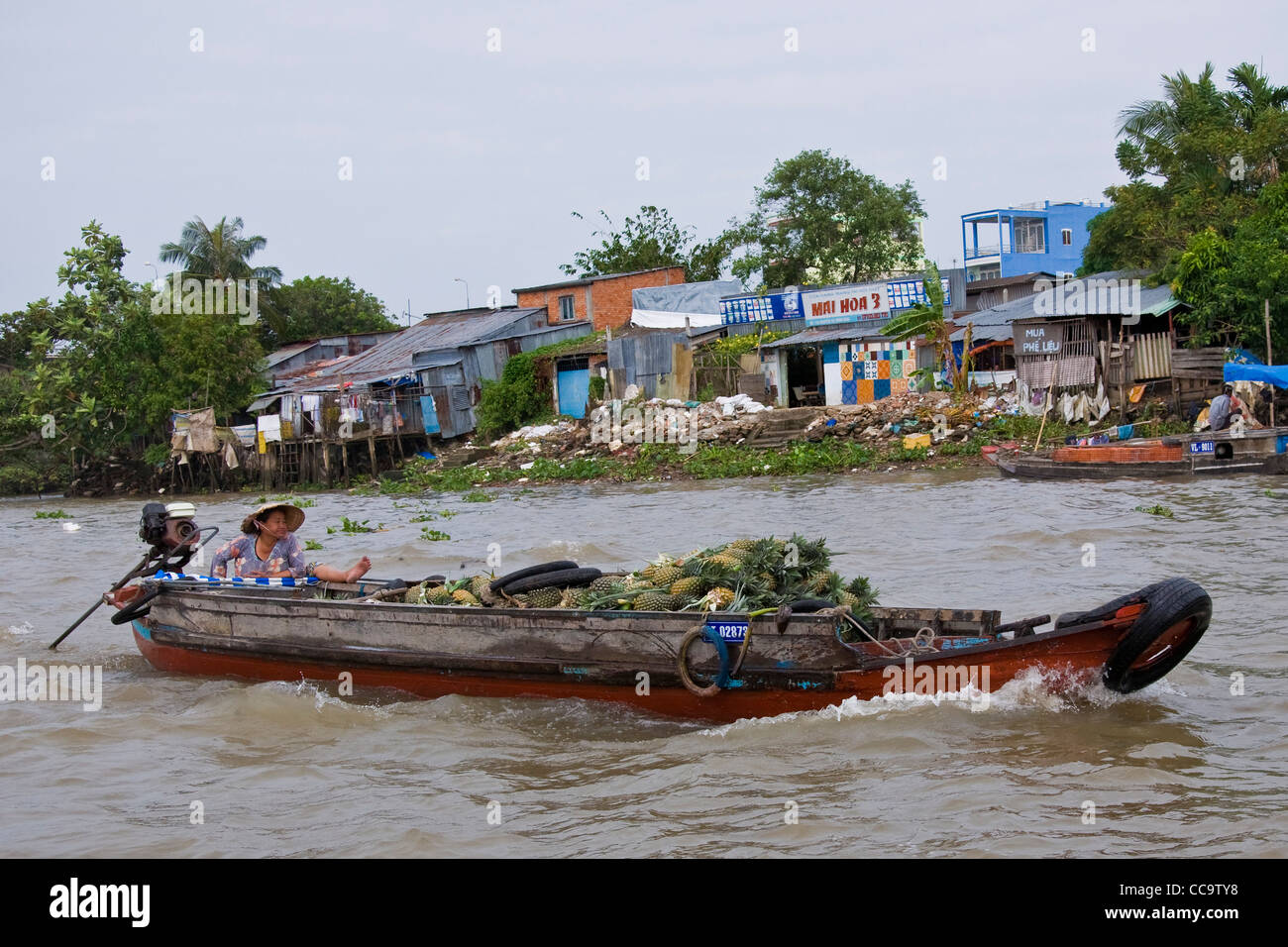Boat, Mekong delta, Vietnam Stock Photo - Alamy