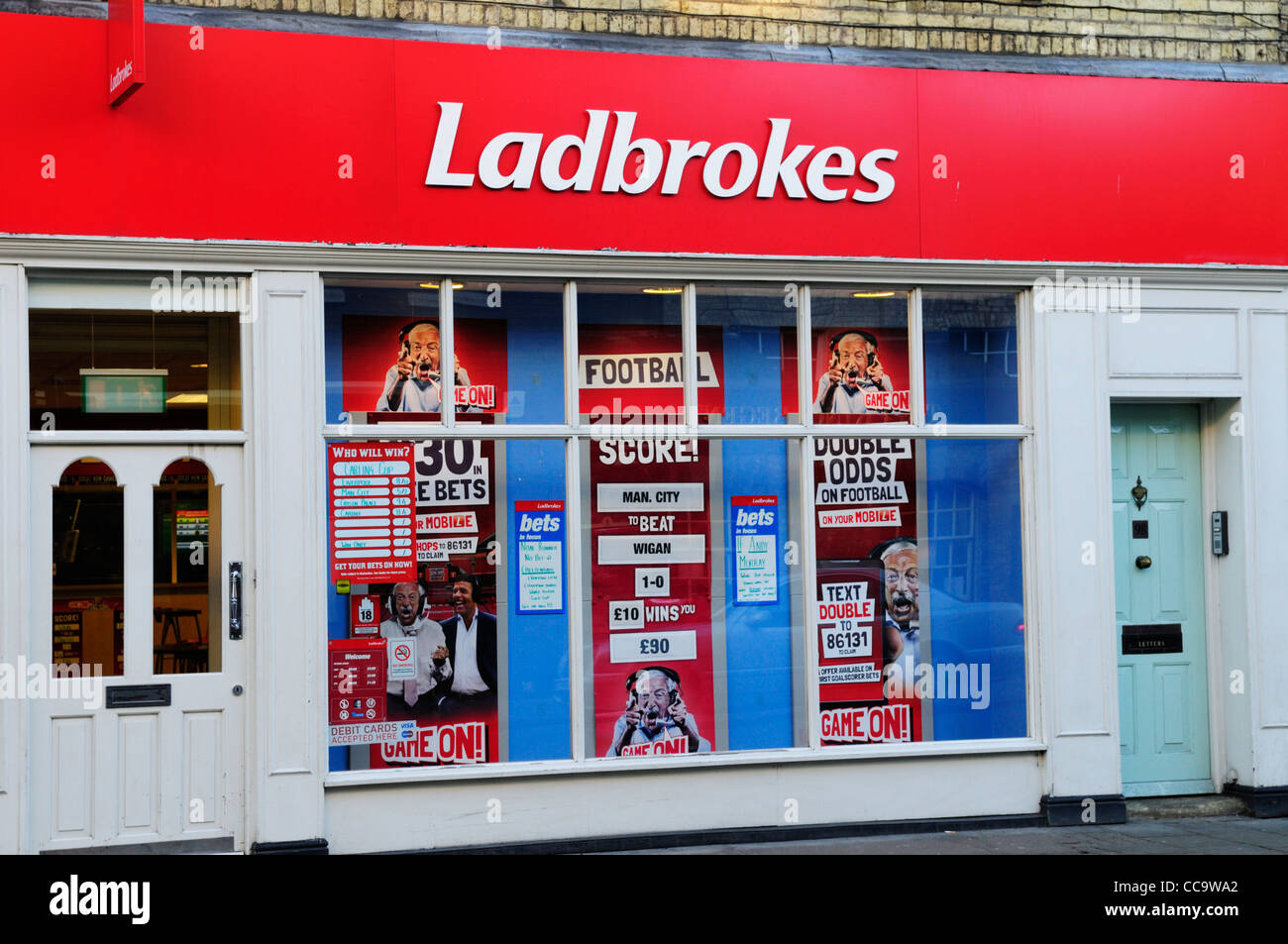 Ladbrokes Betting Shop, Cambridge, England, UK Stock Photo