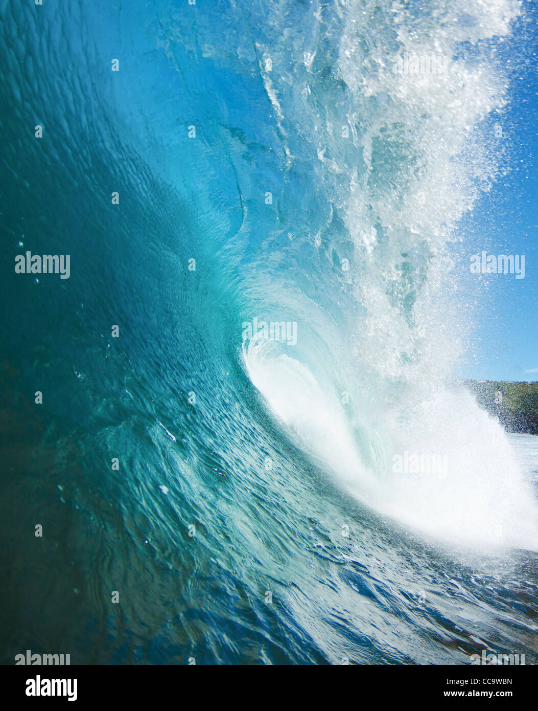 Blue Ocean Wave Stock Photo - Alamy