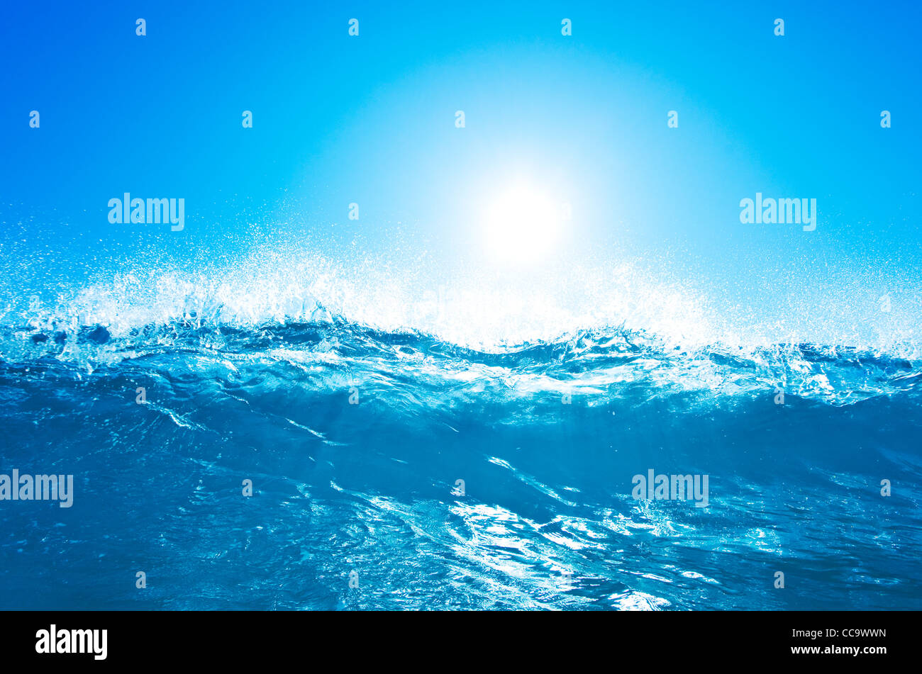 Blue Ocean Wave Stock Photo - Alamy