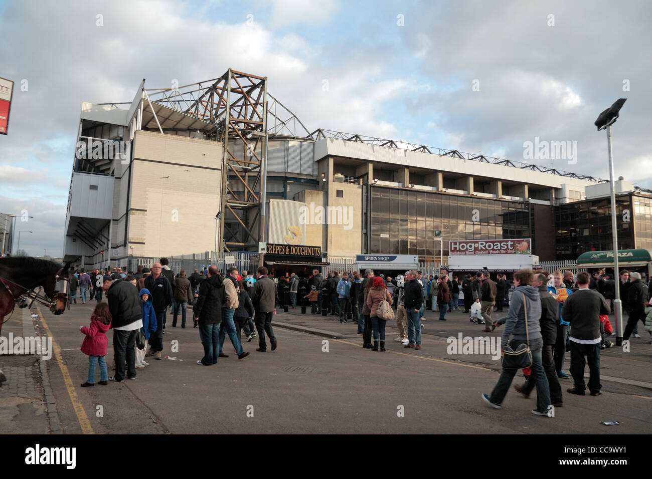 White Hart Lane football stadium, home ground of Tottenham Hotspur ("Spurs") in North London, UK. Stock Photo