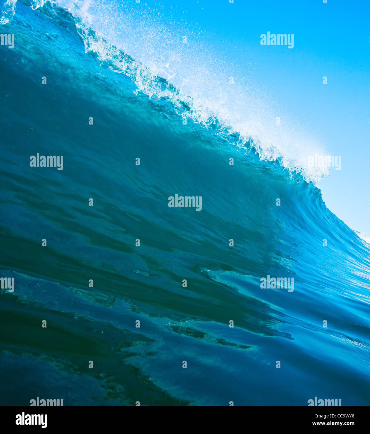 Blue Ocean Wave Stock Photo - Alamy