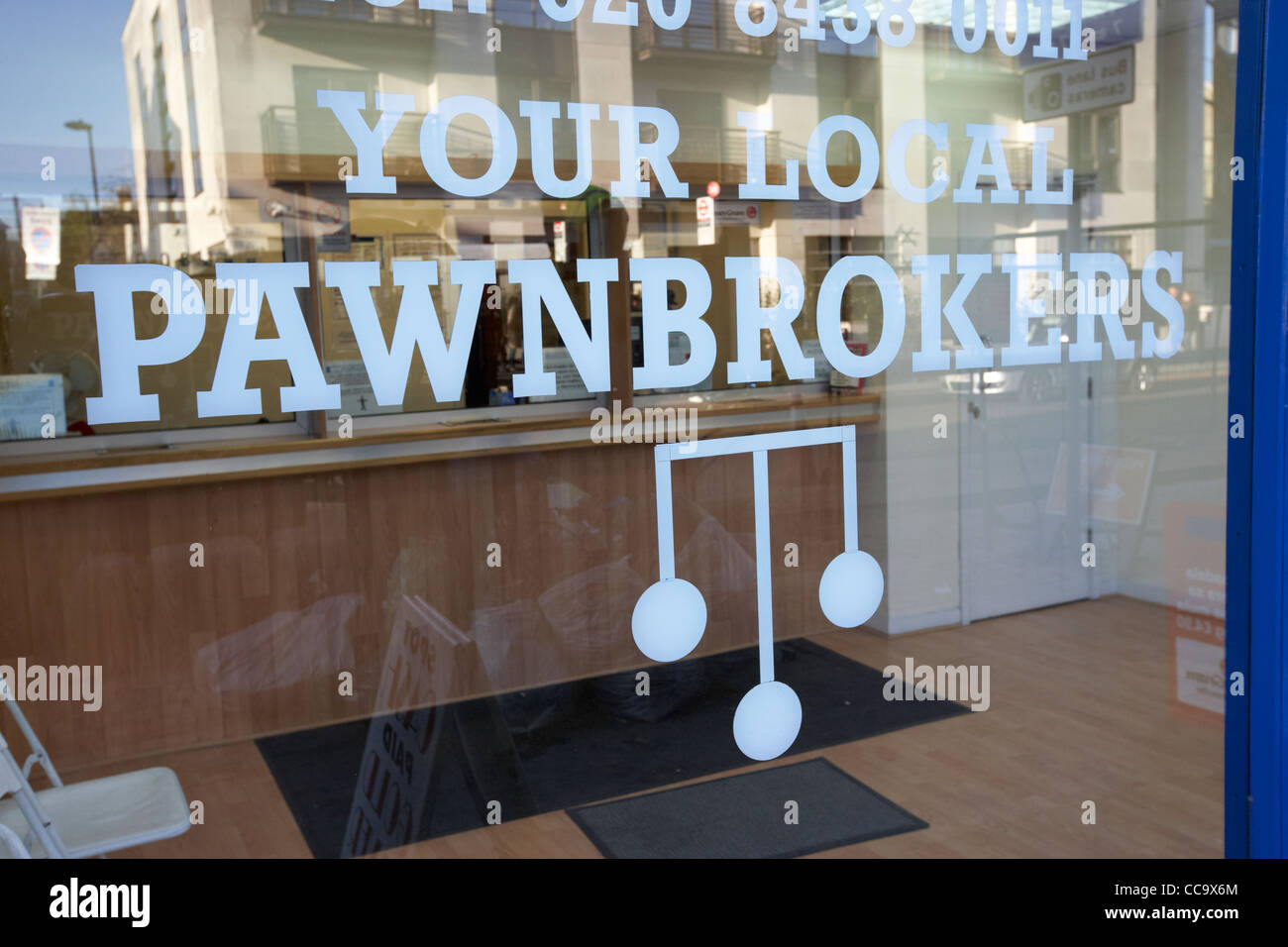 small local pawnbrokers cricklewood north london england uk Stock Photo