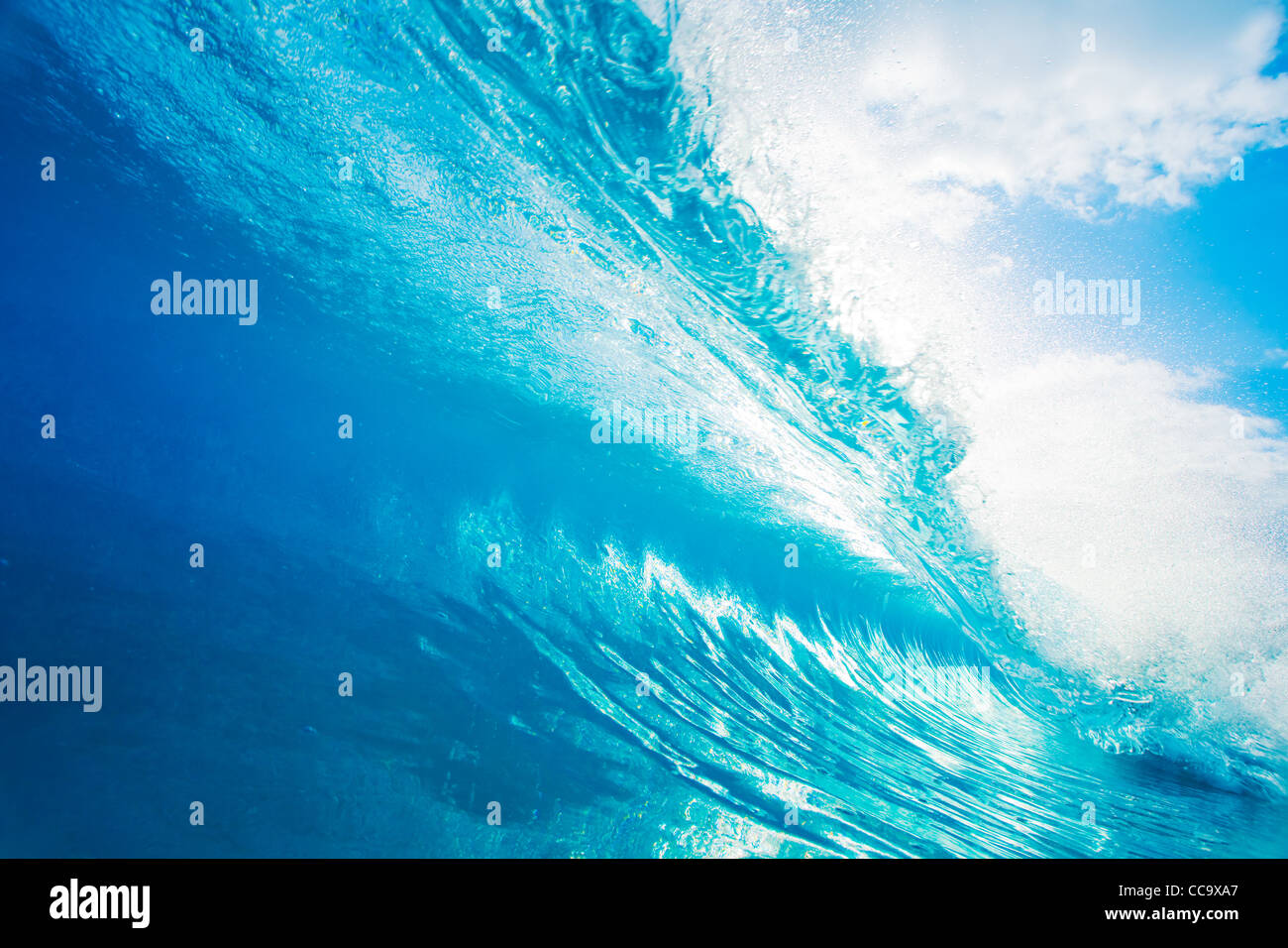 Blue Ocean Wave Stock Photo - Alamy